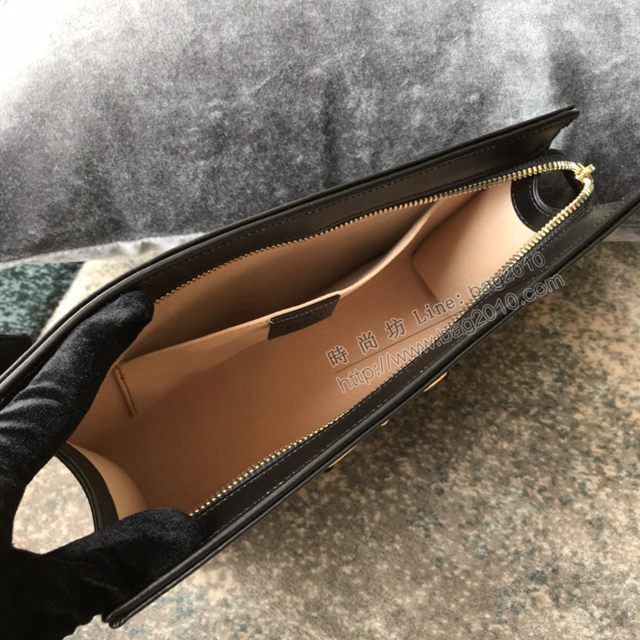 Gucci女包 古馳2020新款 Gucci手提肩背女包 621220黑全皮  gdj1142